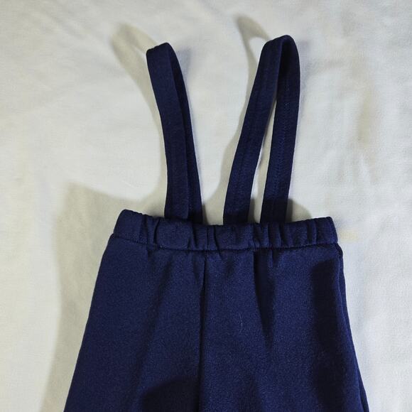 Mothercare Vintage Boy's Suspender Pants 30 Month Navy Blue 1960s 11" Inseam - Picture 10 of 11